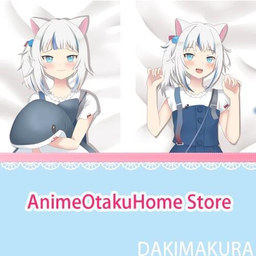 Anime Gawr Gura VTuber Girl Throw Pillow Cover Hugging Body Pillowcase Dakimakura Otaku Pillow Case cover Home Bedding