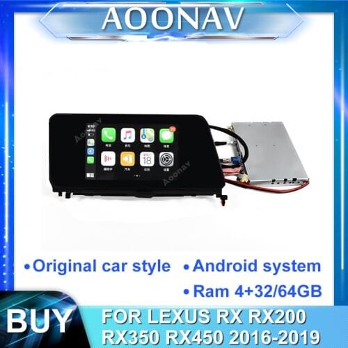 2din Android car radio For-LEXUS RX RX200 RX350 RX450 2016-2019 car stereo multimedia play touch screen GPS navigation head unit