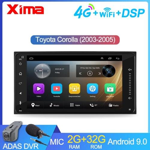 2 din android 9.0 Car Multimedia Player for toyota VIOS CROWN CAMRY HIACE PREVIA COROLLA 2003-2005 2Din autoRadio dvd Player