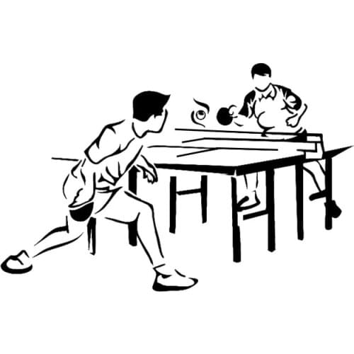 Car Stickers Decor Motorcycle Decals Ping Pong Sport Decorative Accessories Creative Sunscreen Waterproof PVC,17cm*11cm