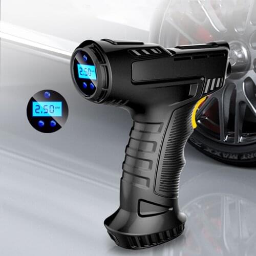 New Car Air Compressor 120W Air Pump Bicycle Car 2000 MAh Wireless Tire Inflator With LED Lamp For Motorcycle Bicycle Car Tyre
