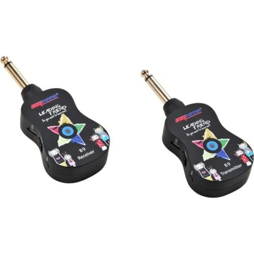 UHF Electric Guitar Wireless System Audio Transmitter Receiver Wireless Transceiver Range 15-30m for Electric Guitar Bass