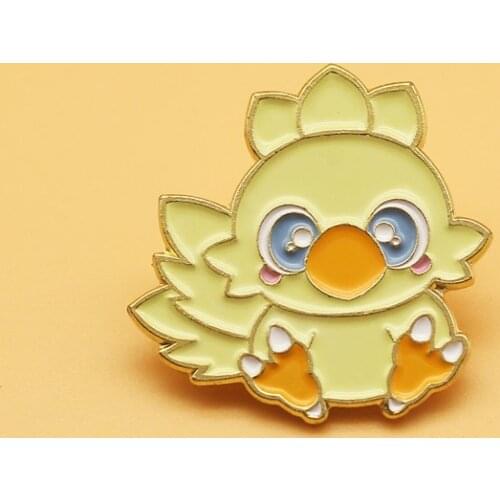 Chocobo cartoon brooch Alloy enamel pin women Fashion jewelry gift badges