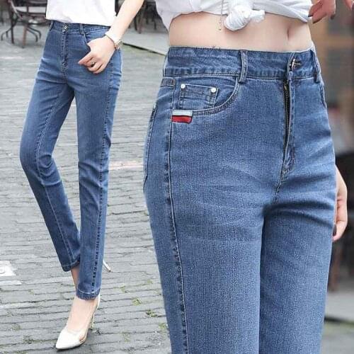 Casual Slim lift hips Pencil Jeans Women Streetwear High Waist Stretch Denim Pants Basic High Quality Office skinny Trousers