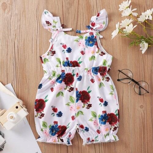 Baby Girl Rompers Slip Rose Romper Lattice Print Jumpsuit 3-24 Months 2021 Summer New Fashion Designer Baby Girl Clothing