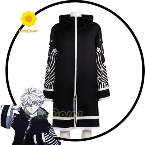 Senju Kawaragi Cosplay Costume Anime Tokyo Revengers Black Cloak Brahman Trench Kimono Robe Uniform Halloween Party Men Women