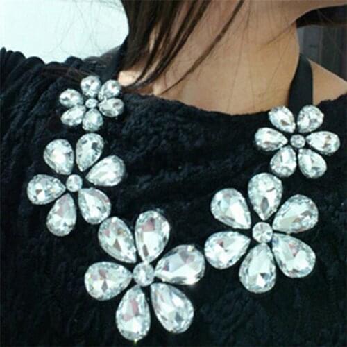 ADOLPH Jewelry Trendy Summer Fashion Elegant Gem Flower Choker Necklace Acrylic Collar Necklace For Women Wholesale Jewelry