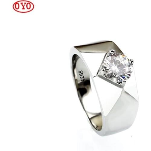 925 silver diamond ring mens wedding ring