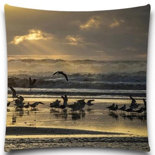 The birds in the sunset 18*18 inch 5 size Pillow Case Wedding Pillow Cover Cotton Polyester Cushion cover