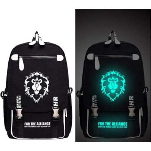 World of SAO Backpack School Bag Print Anime Luminou Backpack Bag Messenger Glow Light School Student Bag Boy Girl Gift