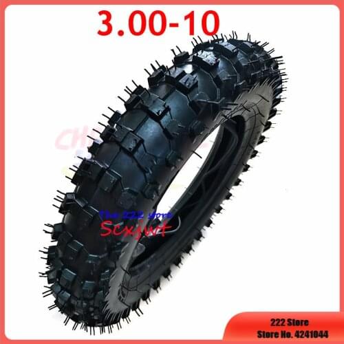 10" Tyre 3.00-10 Outer Tire Inner Tube Non-slip Motocross Racing Motorcycle Dirt Pit Bike Atomik SSR SDG GY6 Scooter 80/100-10