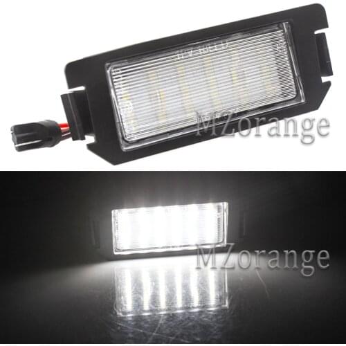 2pcs LED License Number Plate Light For Hyundai I10 I20 tiburon coupe Veloster FS XG30 Terracan HP For Kia Rio Picanto TA Soul