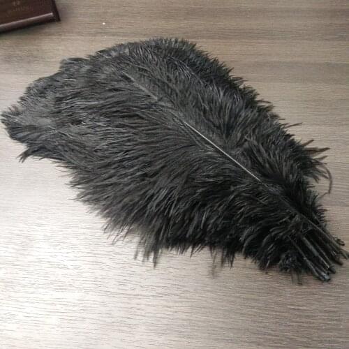 High Quantity 100pcs Beautiful Black Natural ostrich feathers 18-20inches/45-50cm DIY jewelry Christmas Halloween Decoration