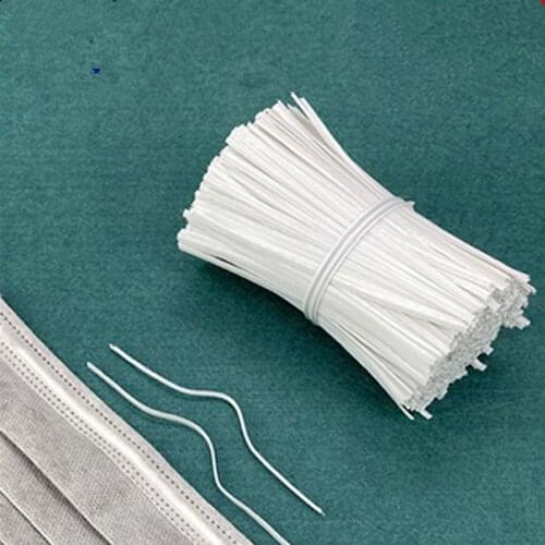 50/100pcs Plastic Nose Wire Bar for DIY MASK Single Core Nose Bridge Clips Making Material Accessories White Craft Supplies
