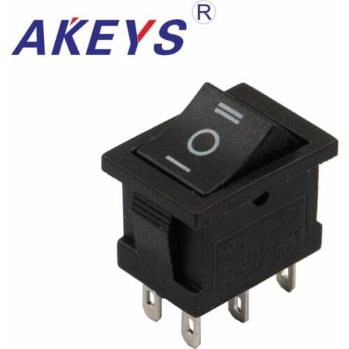 10PCS KCD2-202-6P 6pins 3nd gear 15*21mm round rocker switch for Hair dryer