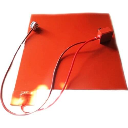 230V 1500W 500*500*1.5mm Silicone Heater for 3d printer dial thermostat on wire 1500mm lead wire
