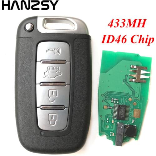 4BT Smart key For Hyundai I30 IX35 Sonata Genesis Equus Veloster 2009 2010 2011 2012 2013 2014 2015 Remote key ID46 Chip 433MHz