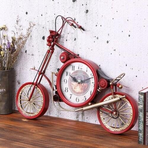 American fashion metal industrial decor creative handmade motorcycle wall clock retro nostalgia bar coffee shop decoration