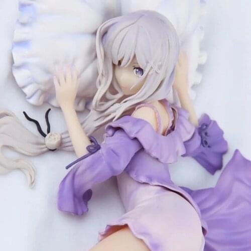 Anime Re:Life in a different world from zero Emilia Sleeping Posture Model Sexy Girl Boxed Figure About 25cm