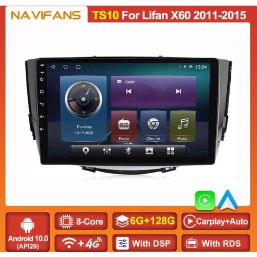 2din Android 11 RDS DSP Car Radio For Lifan X60 2011-2016 Multimidia Video Player GPS Navigaion IPS Split Screen with Frame Wifi