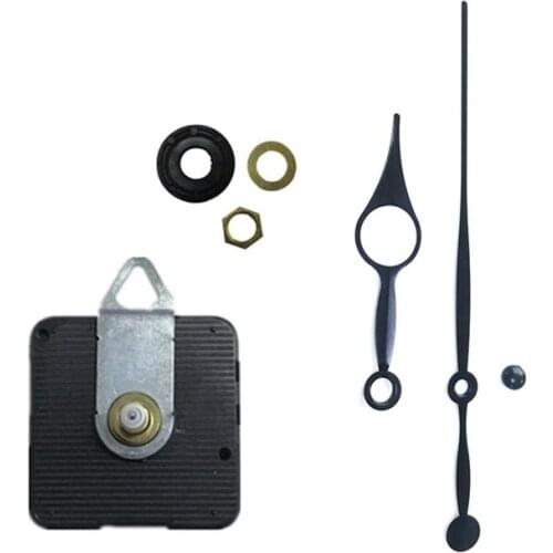 10sets/lot 8mm 12mm 18mm 20mm 24mm shaft Black hands Silent Wall Clock Quartz Movement Mechanism DIY Wall Clock Quartz Clock