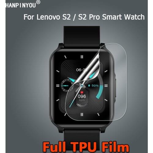 For Lenovo S2 Pro S2Pro Smart Watch Ultra Clear Slim Anti Scratch Soft TPU Hydrogel Film Screen Protector -Not Tempered Glass