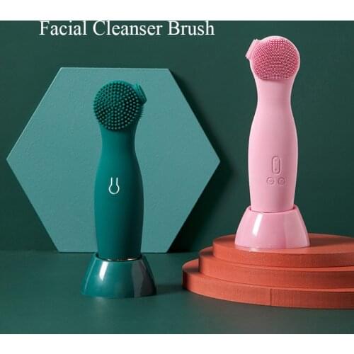 Electric Facial Cleansing Brush MultiFunction Ultrasonic Silicone Mini Pore and Face Deep Washing Massager Brush Rechargeable