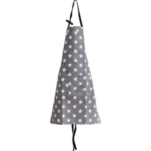 Hot Unisex Sleeveless Pocket Apron Waterproof Cotton Star Painting Practical Kitchen Apron Home Cooking Cleaning Accessories
