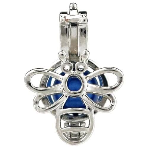 K815 5pcs/lot Alloy Copper Honeybee Beads Cage Pendant Locket Fairytale Party Essential Oil Diffuser