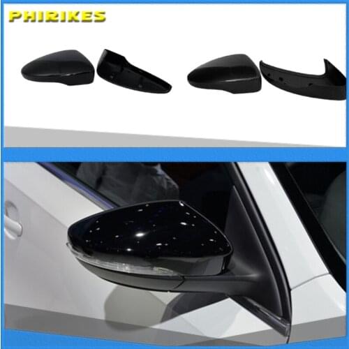 Mirror Caps For VW Golf 7 MK7 7.5 GTD R GTI MK6 6 Polo 6R 6C Scirocco Passat B7 Jetta MK6 Beetle Side Wing Mirror Covers E-GOLF
