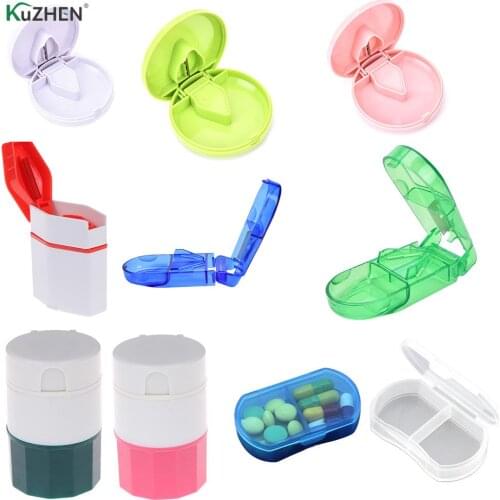 Weekly Pill Box Storage Case Cutting Tablets Medication Pill Box Cutter Medicine Crusher Grinder Splitter Tablet Cutter Divider