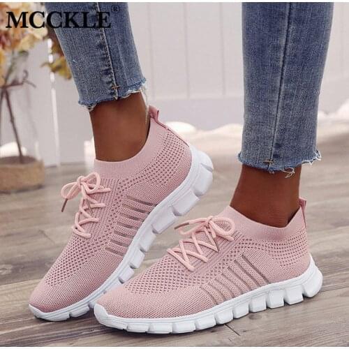 MCCKLE Womens Sneakers Spring Ladies Flat Shoes Casual Women Vulcanized Woman 2021 Summer Mesh Breathable Female Running Shoes