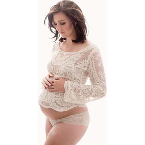 Maternity Photography Lace Tops Pregnant Woman Crochet Lace Tops Maternity Clothes For Photo Shooting