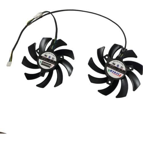 2pcs/lot RX 480/470 Graphics 4Pin 85mm fans 0.35A VGA Cooler Fan For XFX R9 390/390X 8G RX480 RX470 Video Card cooling