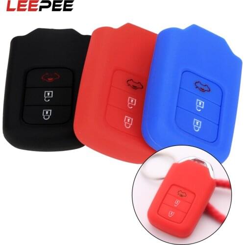LEEPEE For Honda Civic 3 Button Car Silicone Rubber Key Protector Cover Key Bag Car Key Cover Case Car Styling Remote Key