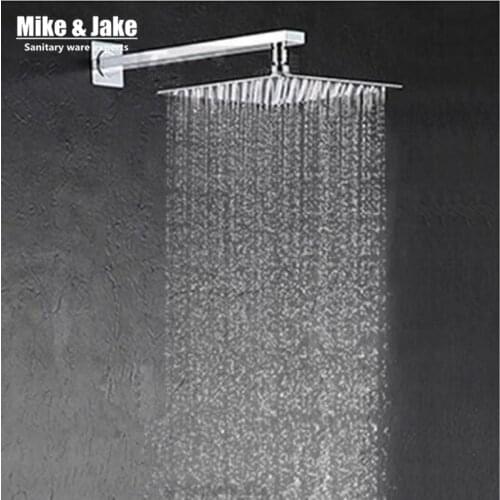 12 inch shower head with arm 300*300 stainless steel head shower with shower arm top water saving rain shower