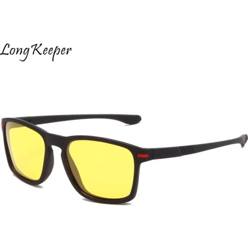 Vinatge Men Photochromic Polarized Driving Glasses Anti-Glare Yellow Lens Night Vision Sunglasses Matte Frame Goggles Oculos