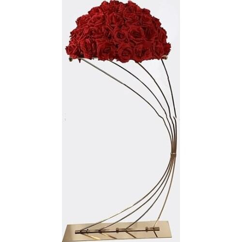 Sailboat wedding centerpiece metal stand gold flower stand display floral vase for cake table decoration arch backdrop qq138