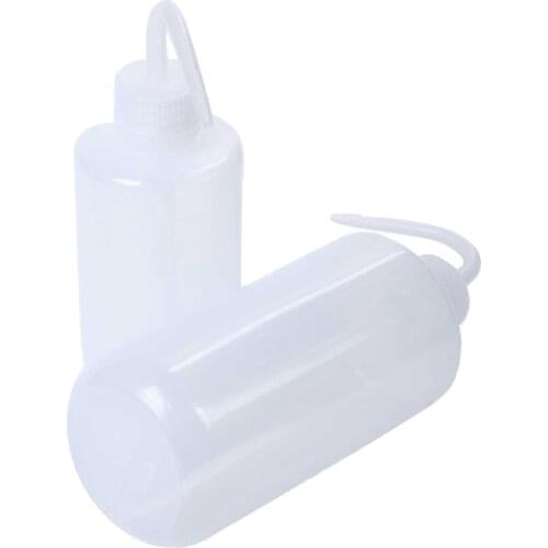 2 Pack Plant Flower Succulent Watering Bottle Plastic Bend Mouth Watering Cans Squeeze Bottle--250ML and 500ML