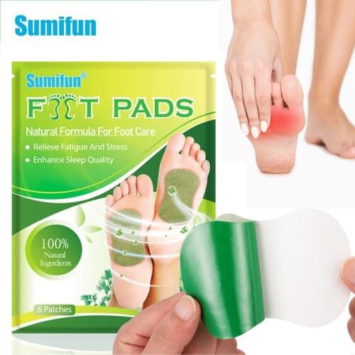 6Pcs/bag Herbal Detox Foot Patch Natural Wormwood Paste Slimming Cleansing Sticker Relieve Fatigue Improve Insomnia Plaster