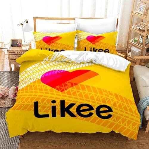 Likee Bedding Set Single Twin Full Queen King Size Lover Likee Bed Set Childrens Kid Bedroom Duvetcover Sets Heart-shaped 012
