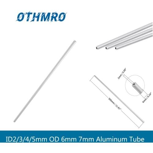 MroMax Aluminum Tube Straight Joint Fitting 6*2/6*2.5/6*3/6*4/7*2/7*3/7*4/7*5mm Length 300mm 1/2/4pcs Pipe Fitting Facilities