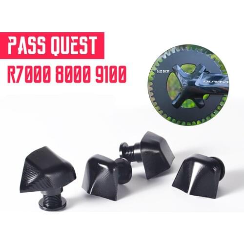 PASS QUEST Road Bike Crankset Screws Chainring Bolts 7075-T651 CNC Road Bike Decorative Screw Bolts for R7000 R8000 R9100 UT 105