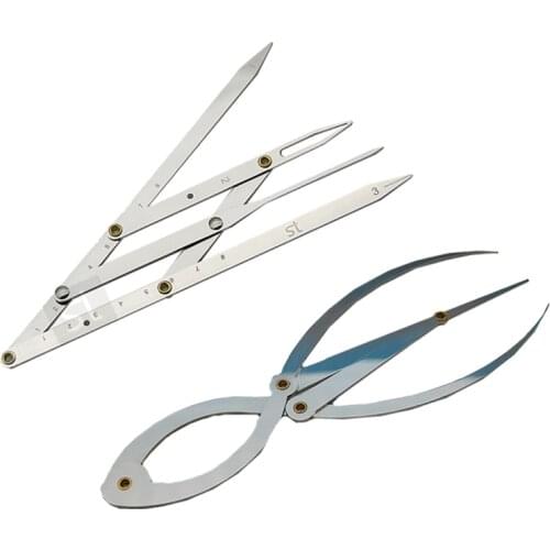 2pcs Stainless steel Golden Ratio CALIPERS Eyebrow Microblading Permanent Makeup Measure Tool Mean Golden Eyebrow DIVIDER