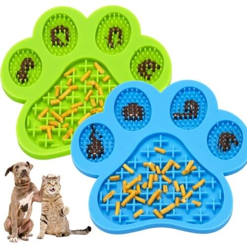 Pet lick pad silicone pet food utensils sucker lick pad slow food pad choking prevention slow food bowl dog lick pad