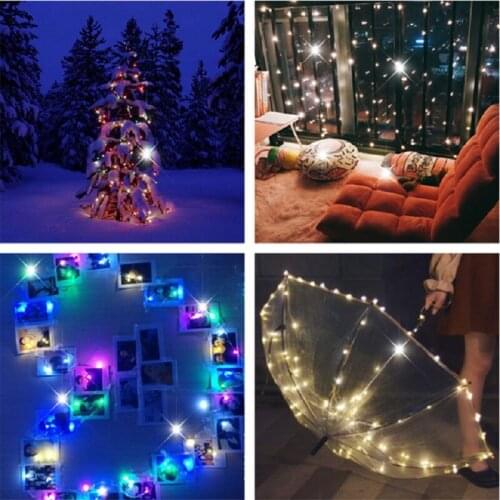 USB LED 5M 10M lamp garland copper wire flexible lamp festive Christmas decoration light string bookcase decoration light