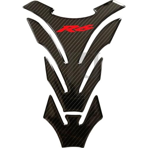 3D Resin Carbon Fiber Three-dimensional Fuel Tank Gasket High Quality Suitable For Yamaha YZF R6 Fuel Tank Gasket Sticker Decal