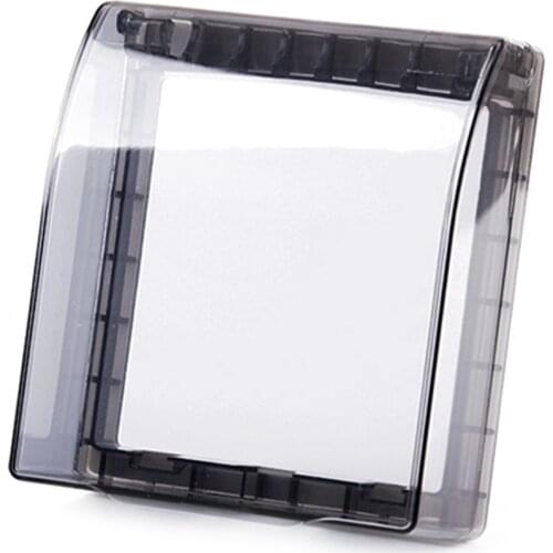 Wall Switch Socket Protection Case Waterproof Switch Clear Dust Cover Rectangular Waterproof Kitchen Bathroom Household