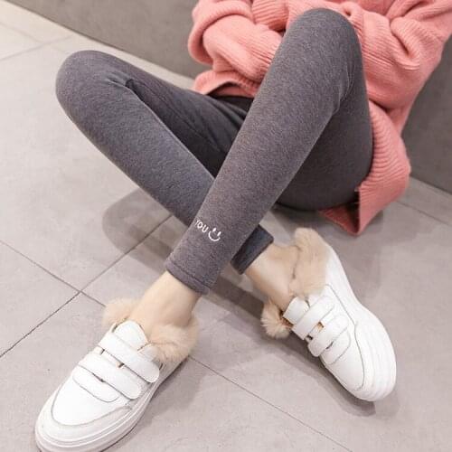 2019 Winter Pregnant Women Leggings Stomach Lift Pregnant Women Pants Plus Velvet Thicken Warm Maternity Skinny Leggings