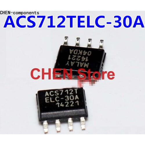 5pcs Brand new original ACS712ELCTR-30A SOP-8 Hall current sensor